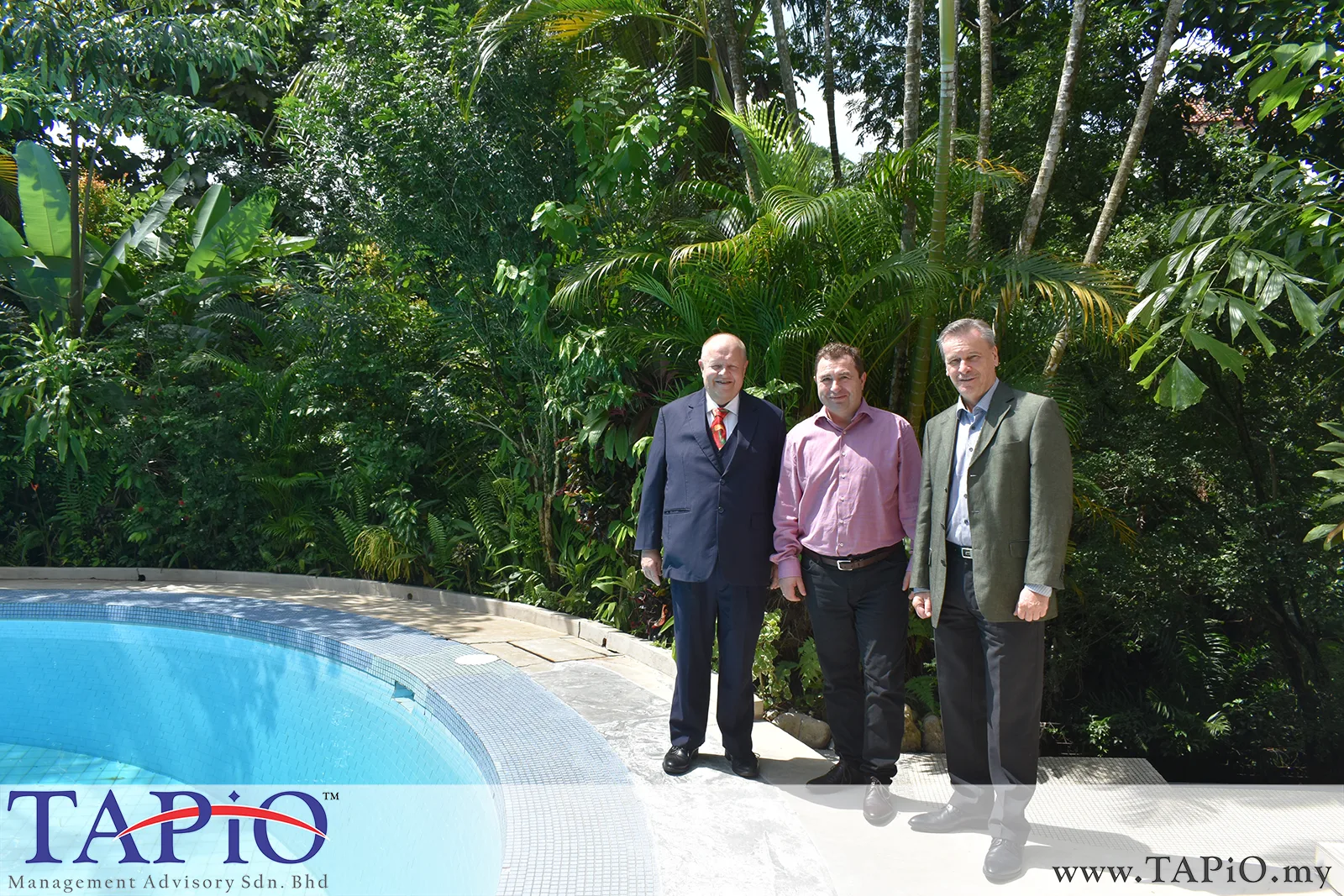 from left to the right: Chairman of TAPiO Management Advisory Mr. Bernhard Schutte, Ambassador of Austria H.E. Dr. Michael POSTL, Commercial Counsellor of Austria Mr. Werner SOMWEBER
