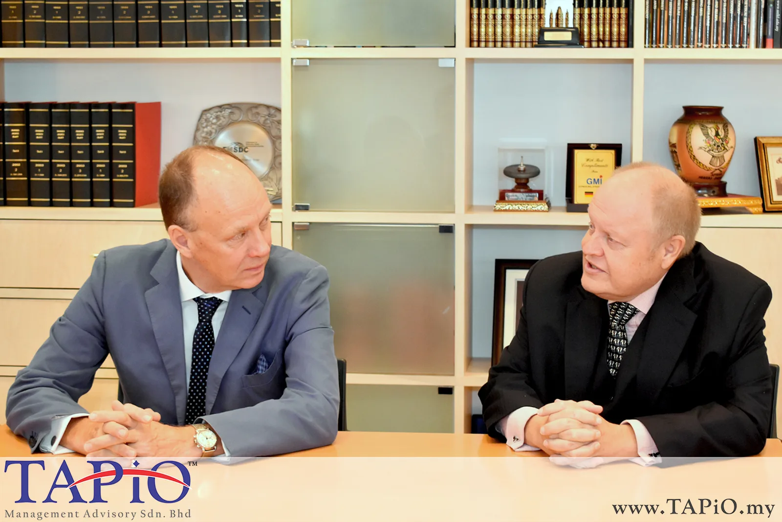 from left to the right: Ambassador of Germany H.E. Nikolaus Von Der Wenge Graf Lambsdorff, Chairman of TAPiO Management Advisory Mr. Bernhard Schutte